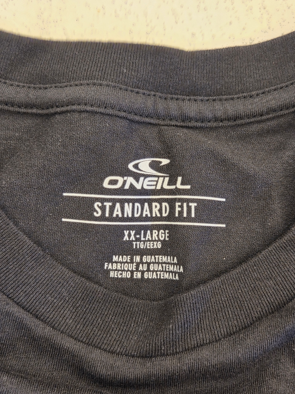 O'Neill Black Short Sleeve Tee with Yellow Logo - Picture 2 of 5